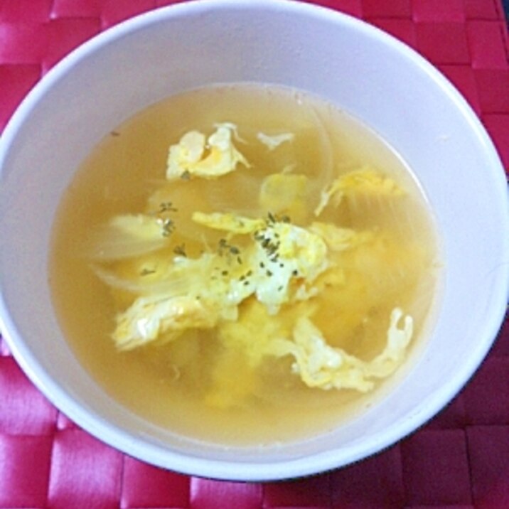 我が家のオニオン卵スープ